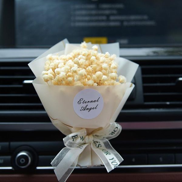 

creative car air freshener dry flower gypsophila auto conditioning outlet fragrance clip decor ornament perfume gift
