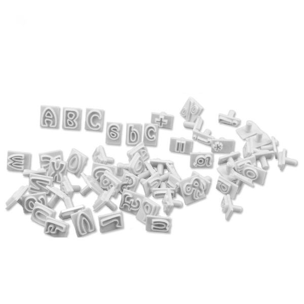 

baking & pastry tools 64pcs/set uppercase&lowercase alphabet letters cookie cutter plastic symbols capital fondant mold cake decorating
