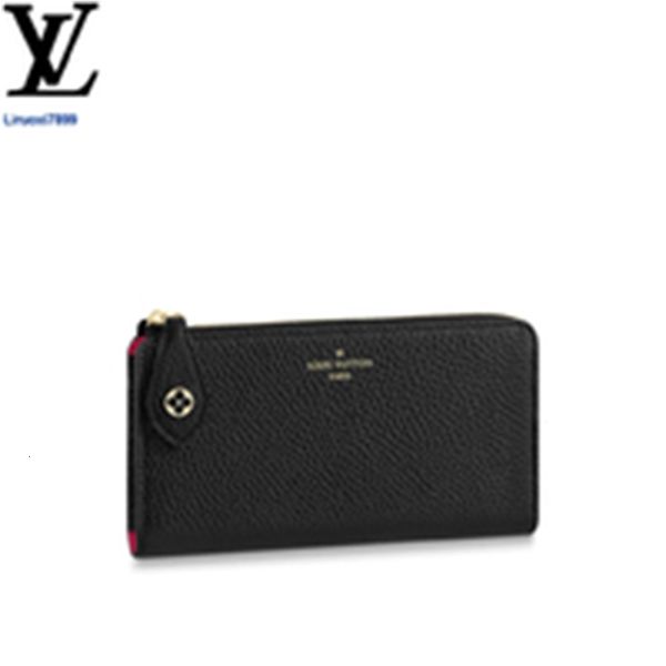 

card luxury eis5 m63102 comete wallet women real leather long wallets chain wallet pouches key brand holders phone cases designer purse clut, Red;black