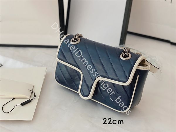 

2021 ss lady fashion bag stripes genuine leather classic retro all-match simplicity flap casual shoulder bags
