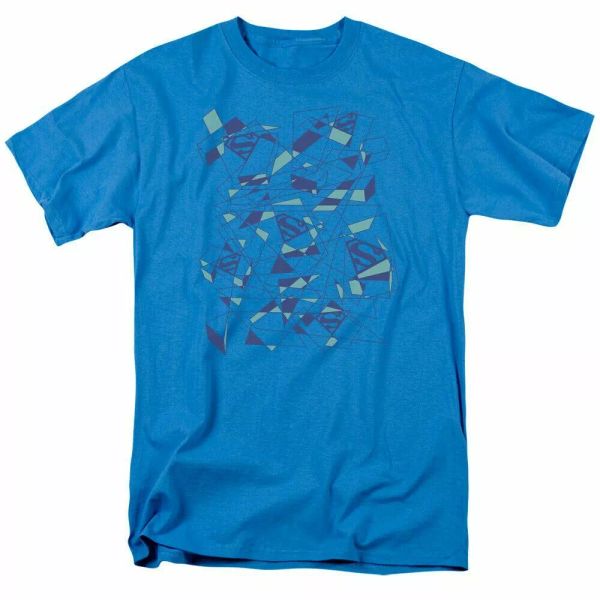 

superman geo scribbles t shirt mens licensed classic dc comics tee turquoise, White;black