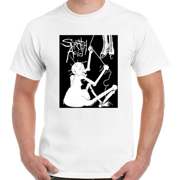 

rough acid as worn by kurt cobain t-shirt nirvana hi how are you, White;black