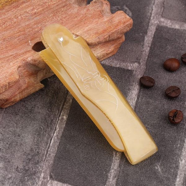 

beautifuil women ox horn fine tooth pocket folding comb all hair types beard mustache paddle brush, Silver