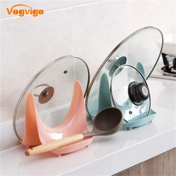 

household spoon stand useful kitchen plastic pan pot lid cover holder shelf rack tool waterproof storage & organization
