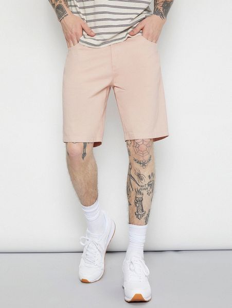 

men solid slant pocket shorts w6c6#, Black