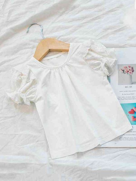 

baby eyelet embroidered puff sleeve she, Blue