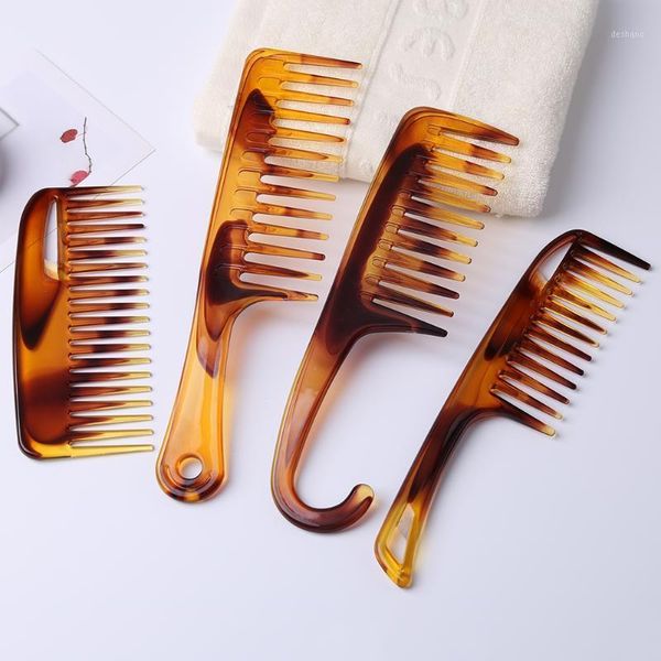 

pro salon hair care styling tool men oil head comb plastic wide tooth brushes girls ponytail combs1, Silver