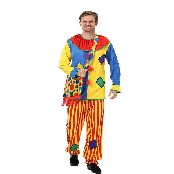 

stage carnival halloween cosplay costume clown show masquerade ball suit, Black;red