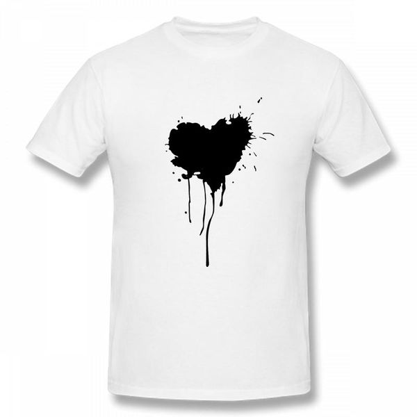 

men's t-shirts spring and summer 2021 trend paint love t-shirt, White;black