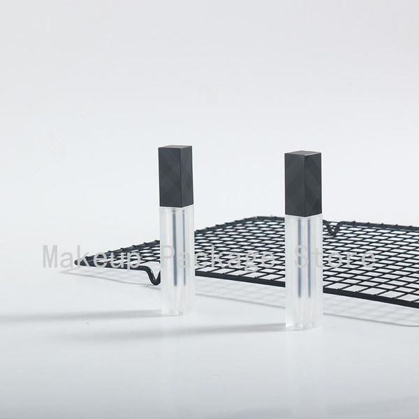 

storage bottles & jars 6ml 10/30/50pcs square plastic black matte lip gloss tube,empty diy liquid lipstick container,portable cosmetics bott