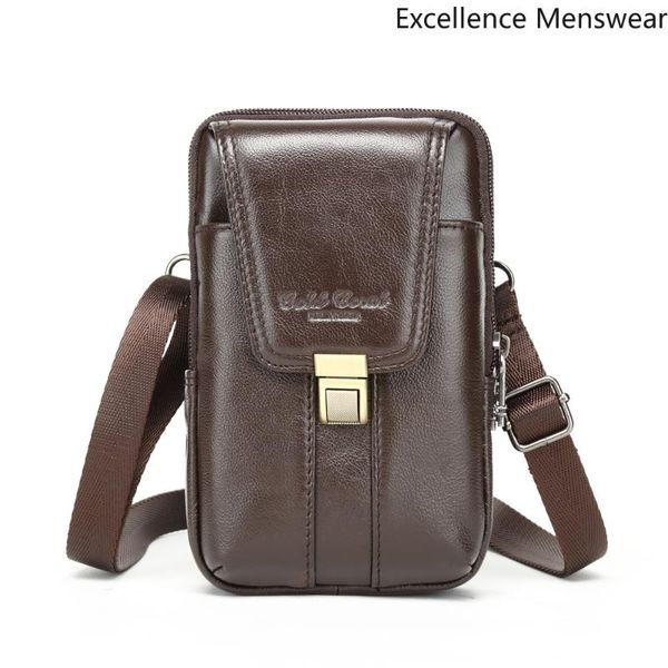

casual leather men wear belts purses small bags multi-function mobile phone crossbody handbag simple shoulder bag qq waist