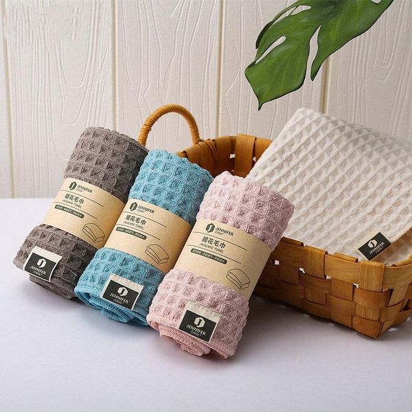 

towel waffle face 30x70cm microfiber soft absorbent bath solid color plaid household bathroom towels