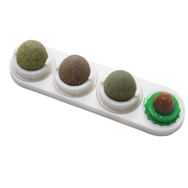 

cat toys catnip toy for cats, edible balls natural rotatable licking treats cats kitten kitty