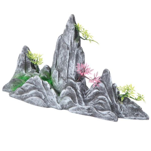 

stone mountain ornament fish tank decor resin craft aquarium decorations