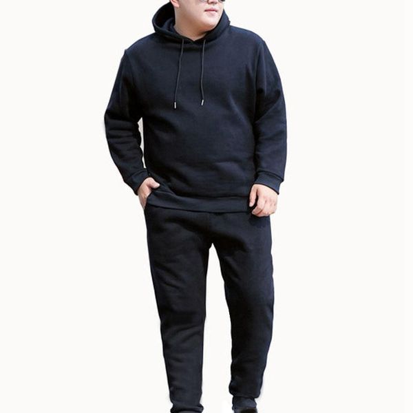 

men's hoodies & sweatshirts autumn winter oversized hoodie sets 8xl bust 146cm 5xl 6xl 7xl large size black men sweatshirt