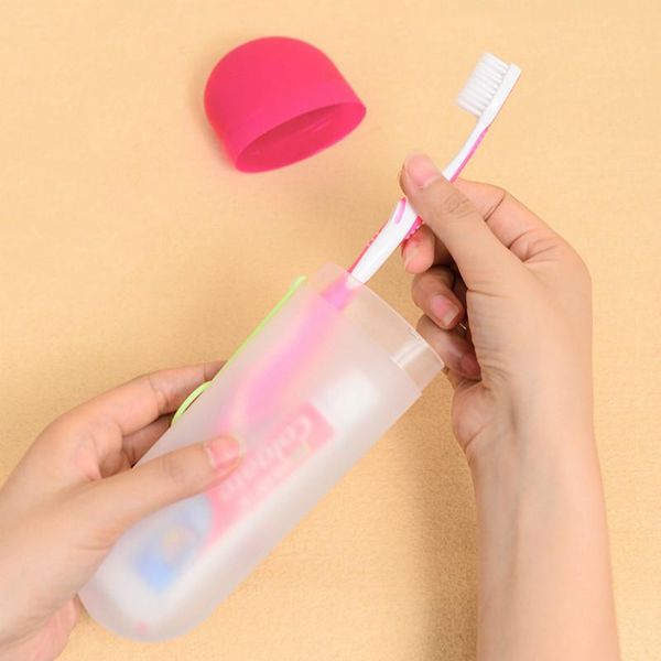 

toiletry kits creative portable toothpaste toothbrush holder case dustproof germproof storage box bathroom accessories