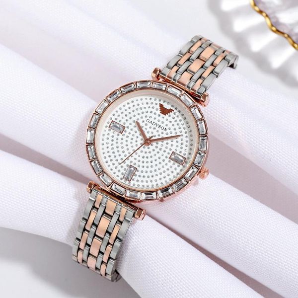

wristwatches ladies rose gold watch fashion water diamond british luxury relogio feminino silver, Slivery;brown