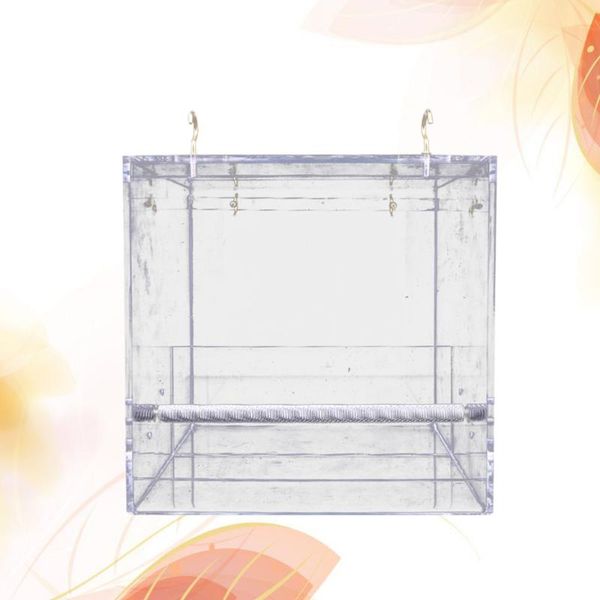 

other bird supplies acrylic transparent window feeder large removable tray with drain holes size
