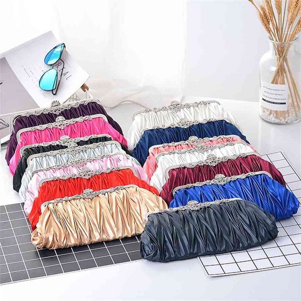 

new lady's dinner one shoulder hand bridesmaid wedding dress cheongsam cross bag