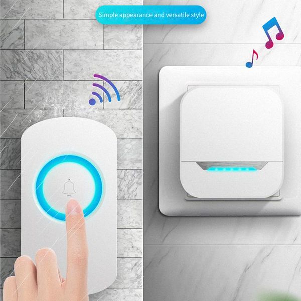

doorbells home wireless doorbell mini waterproof self-powered cordless smart receiver