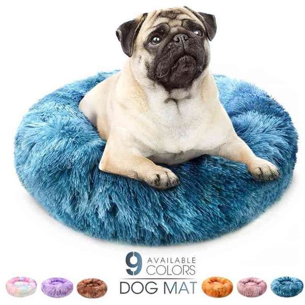 Super Soft Dog Mat Redondo Lavável Luvenil Longa Cat Kennel Cat Casa de Veludo Mats Sofá para Cesto De Chihuahua Pet Bed 210915