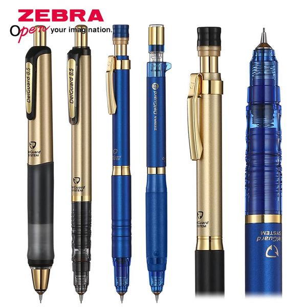 

ballpoint pens 1pcs zebra delguard 5th anniversary limited edition continuous core mechanical pencil 0.5mm drawing sketch activity ma85, Blue;orange