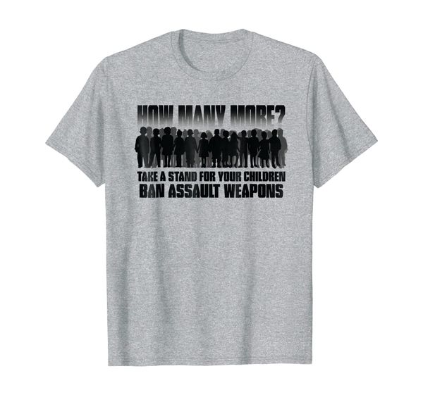 

how many more take a stand for your children t-shirt, White;black