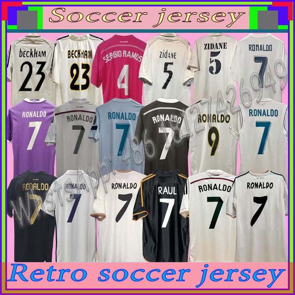 

real madrid 2003 04 #23 beckham #5 zidane figo mens soccer jerseys 2011 12 13 14 #7 ronaldo home away football shirts uniforms, Black;yellow