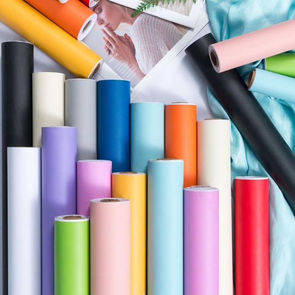 

wallpapers matte solid self adhesive wallpaper waterproof wall sticker diy for living room kitchen home decor