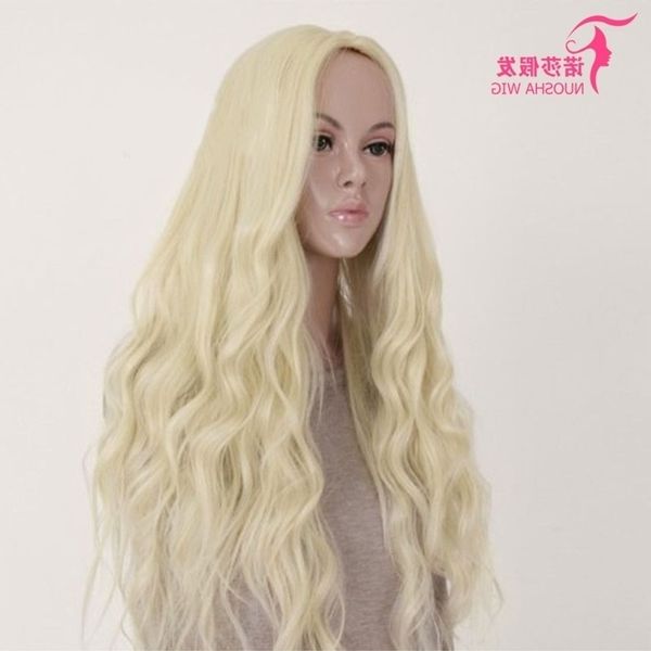 

wig women's light new gold oblique bangs long curly hair corn perm set1, Black