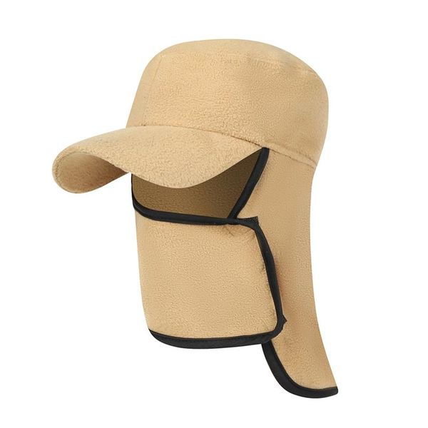 

outdoor flap cap machine washable portable ear mouth face mask cover hat autumn winter headwear for cycling fishing camping hats, Black;white