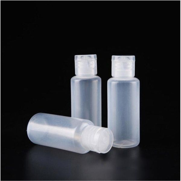 

storage bottles & jars 1pcs 10/20/30ml empty plastic sample pe flip cap bottle vial liquid makeup containers storoage