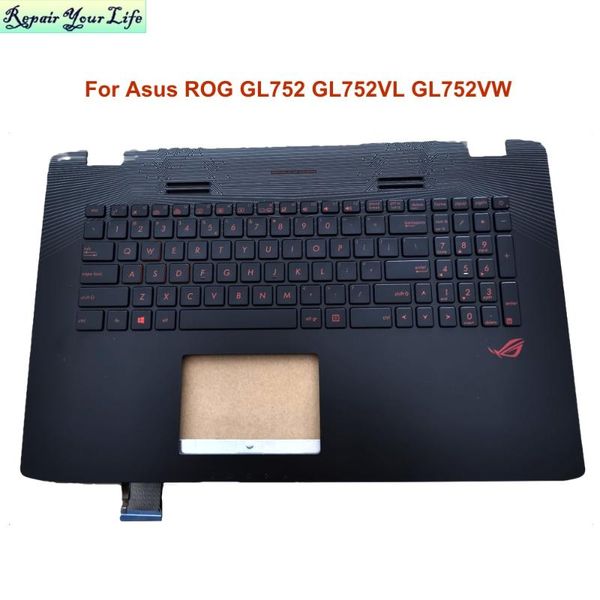 

backlit keyboard palmrest for asus rog gl752 gl752v gl752vl gl752vw gl752vwm pc keyboards c shell ase 13nb0941ap0301 lapreplaceme re