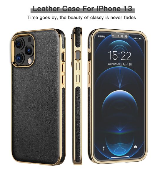 eleganti custodie per telefoni di classe vintage in pelle Mix Pu per Iphone 13 12 mini 11 pro X XS XR Max 8 7 Custodia sottile portatile antiurto elettrolitica