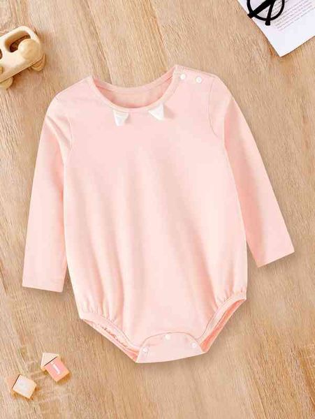 

baby patch detail round neck bodysuit she, Blue