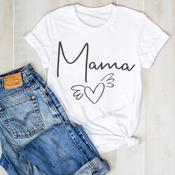 

men lady mama angle mens t shirt cute mother short sleeve print ladies summer tee female clothes graphic, White;black