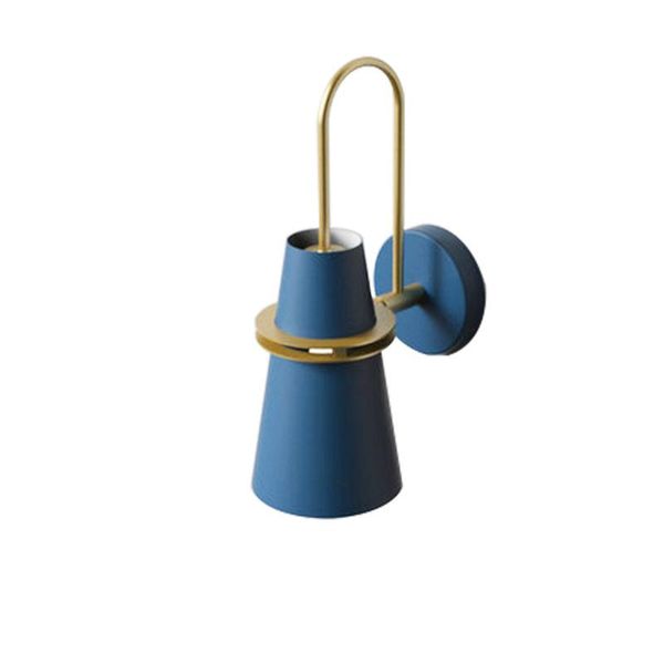 

simple nordic led wall lamp study room living bedroom bedside trombone e27