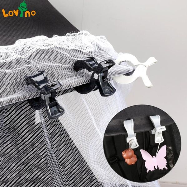

stroller parts & accessories 2pc/lot baby colorful strollers plastic pushchair toy clip pram peg to hook cover blanket mosquito net