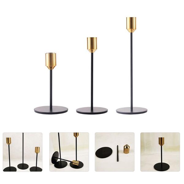 

candle holders 3pcs delicate candlestick exquisite holder decorative iron stand