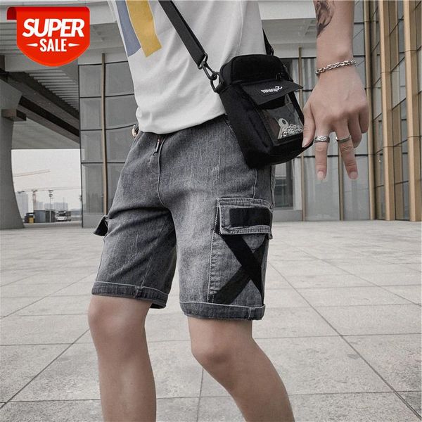 

denim shorts men's casual flow five-point pants thin spirit guy #zz9q, Blue