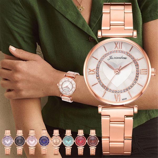 

wristwatches luxury women's watch female quartz watches stainless steel dial casual fashion bracelet ladies girls clock gifts, Slivery;brown