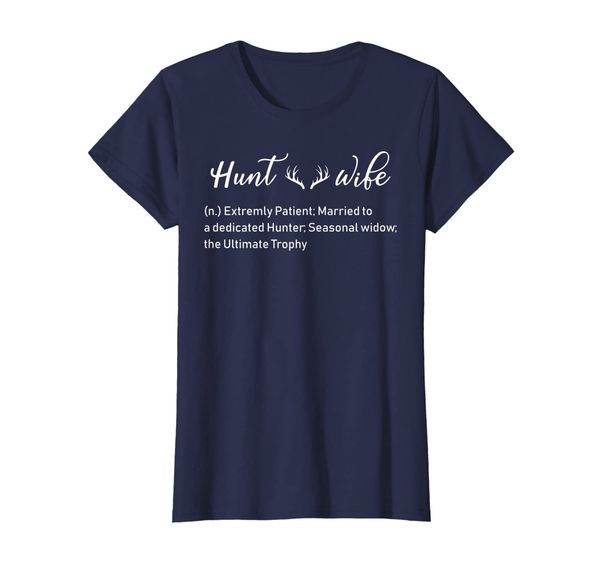 

womens hunt wife deer hunting t shirt hunting lover gift t-shirt, White;black
