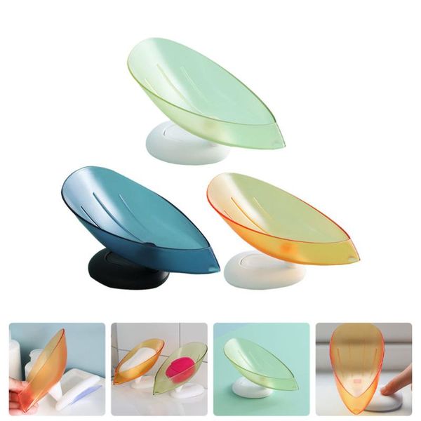 

soap dishes 3pcs boxes holder drain