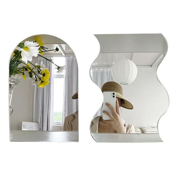

mirrors fowecelt aesthetic room decor decorative wall mirror acrylic makeup beauty cosmetic table irregular bohemian