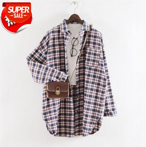 

2344 ou fan dongdaemun korean women's large size long sleeve plaid ladies shirt #b95y, Black;gray