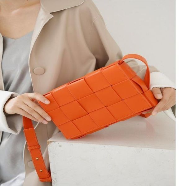 

enetas bottega scarecrow woven leather small square bag retro simple one shoulder versatile fashion messenger designer handbag wan