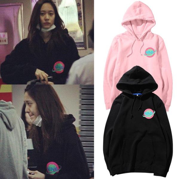 

women's hoodies & sweatshirts koean fashion k kpop fx f(x) krystal hoodie women long sleeve harajuku kawaii streetwear hooded, Black