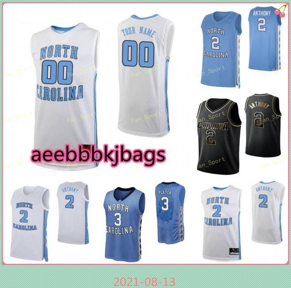 

ncaa college north carolina tar heels basketball jersey cole anthony 2 joel berry ii 21 sterling manley 22 walker miller custom stitched, Black