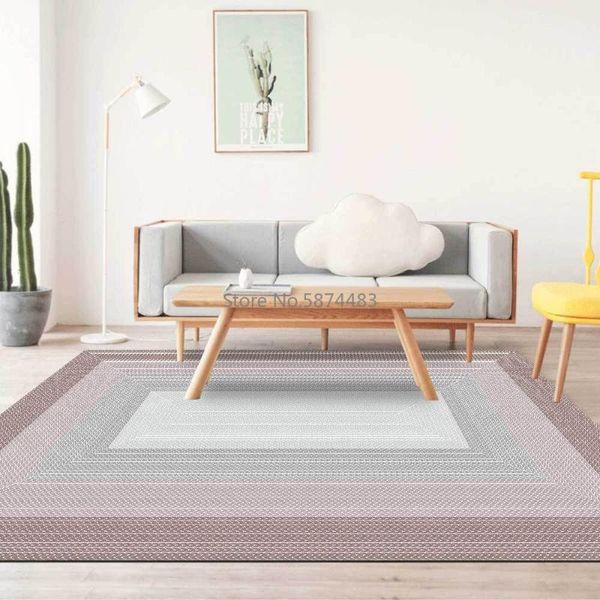 

fashion simple imitation woven pattern gradient gray pink kitchen living room bedroom bedside carpet floor mat carpets