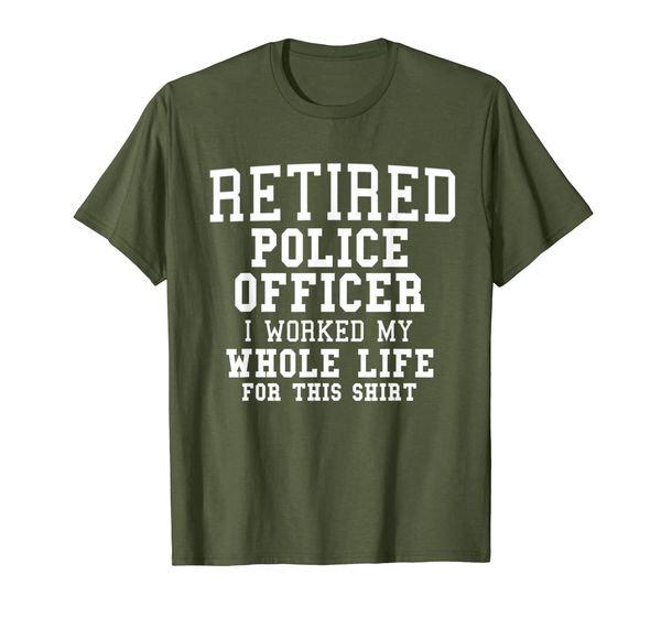 

Retired Police Officer T-Shirt retirement gifts for police, Mainly pictures